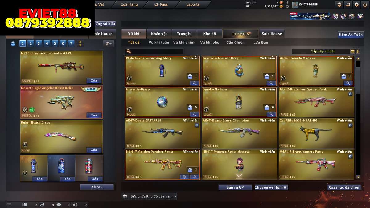 shop acc cf uy tin gia re